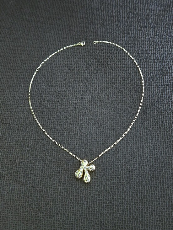 Gemelli Jewelry - Gemelli👭 Puffy Letter "K" Initial Pendant Necklace